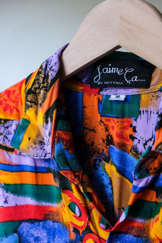 Vintage “Jaime La” Full Print Shirt 復古人造纖維印花襯衫