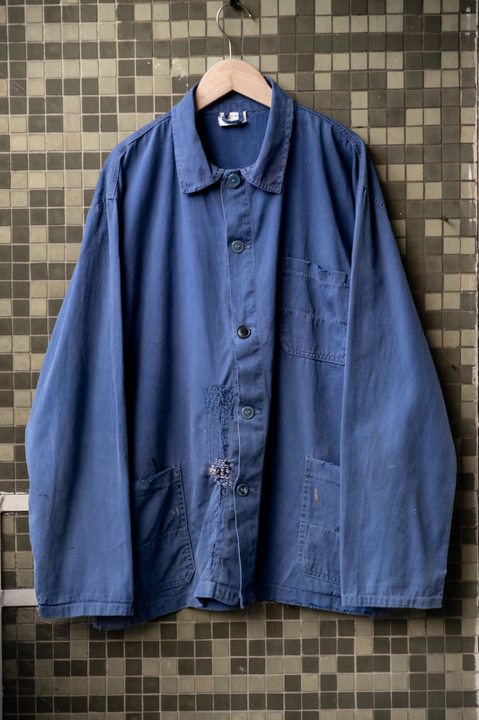 1980's French Distressed Boro Work Jacket (product available at Anemone Studio)