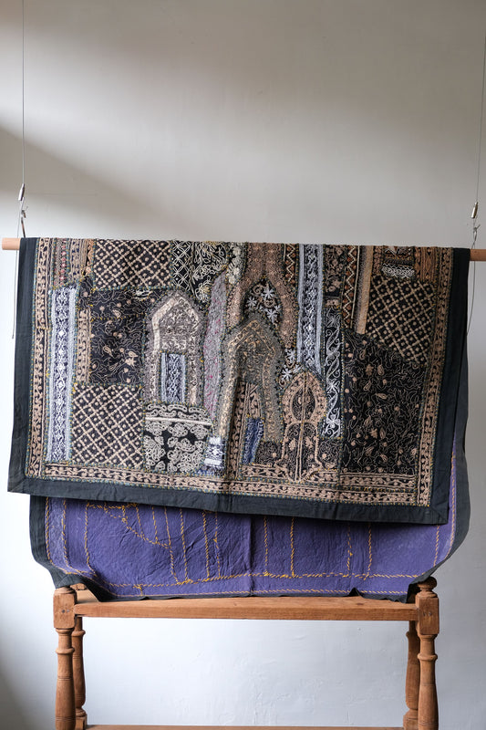 Vintage Kutch Embroidery fabric handmade 復古古吉拉特刺繡布料 裝飾掛壁可使用
