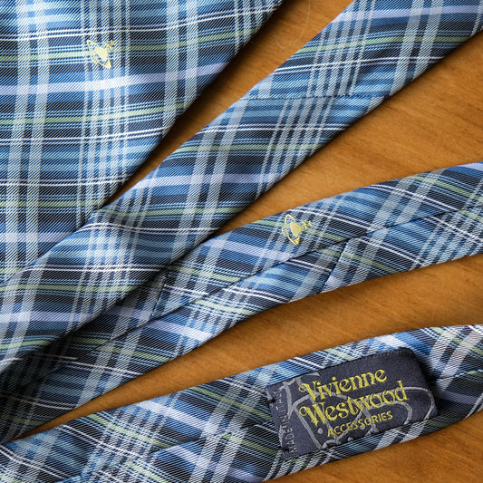 Vivienne Westwood Silk Tie Made in Italy 薇薇安·魏斯伍德 格紋絲質領帶 義大利製