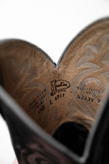 ”Justin” Leather Cowboy Western Boots Made in USA美國製 復古雕花牛仔西部靴 女碼
