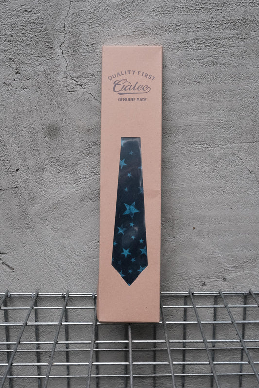 Calee Star Print Tie BLUE 日系復古美式品牌 藍色星星領帶 全新