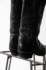 ”Justin” Leather Cowboy Western Boots Made in USA美國製 復古雕花牛仔西部靴 女碼