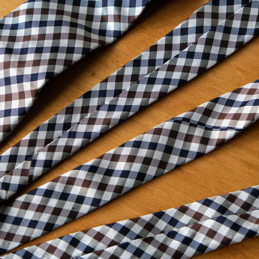 Aquascutum Silk Tie 英國老牌 格紋絲質領帶