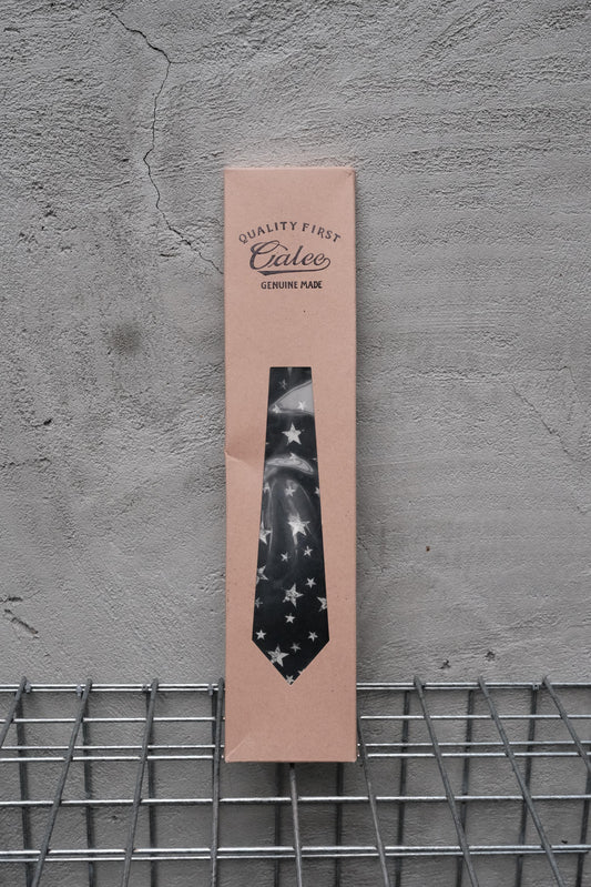 Calee Star Print Tie BLACK 日系復古美式品牌 黑色星星領帶 全新