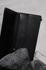 CALEE Brass Studded Leather Long Wallet 日系復古美式品牌 星星鉚釘黃銅扣長夾 全新