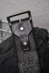 HTC Hollywood Trading Company CAPRICORN Studded Belt 美國古董皮件品牌 摩羯座字體鉚釘皮帶