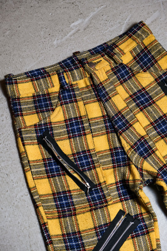 Tiger Altanative London Vintage Tartan Bondage Pants 英國龐克品牌 格紋毛呢拉鍊褲