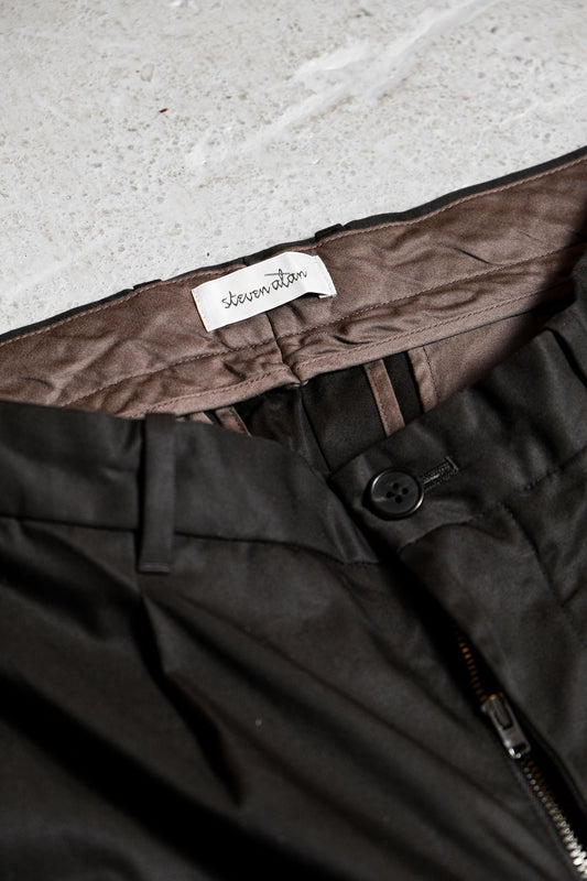 Steven Alan Ventile Super Baggy Tapered Pants 紐約設計師品牌 打褶棉質休閒褲 棕色 日本製