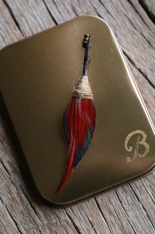 Brackish Feather Lapel Pin American brand handmade feather suit collar pin