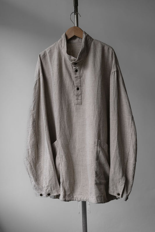 CONFECT nest Robe Linen Brushed Smock Shirt 日本設計師品牌 亞麻拉絨立領罩衫