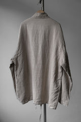 CONFECT nest Robe Linen Brushed Smock Shirt 日本設計師品牌 亞麻拉絨立領罩衫