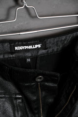Kody Phillips Rip Van Kody ワックスカーゴパンツ アメリカのデザイナーブランド、ワックス加工を施した引き裂きに強いコットン素材のマルチポケットカーゴパンツ
