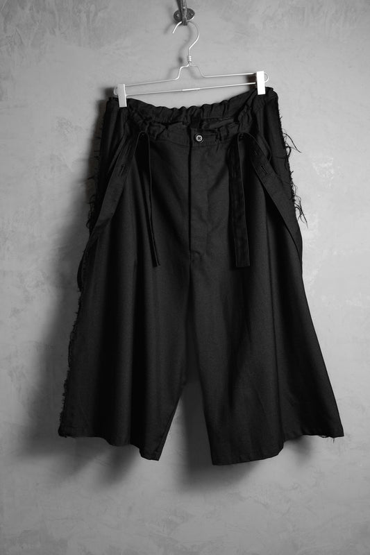GROUND Y Yohji Yamamoto 19A/W Gabardine Suspender Cropped Pants 山本耀司副線 華達呢吊帶八分褲