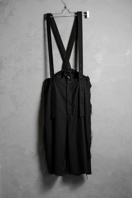 GROUND Y Yohji Yamamoto 19A/W Gabardine Suspender Cropped Pants 山本耀司副線 華達呢吊帶八分褲
