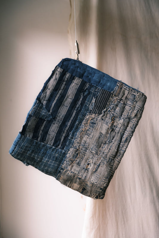 Indigo Boro Ragged Cushion重度襤褸坐墊