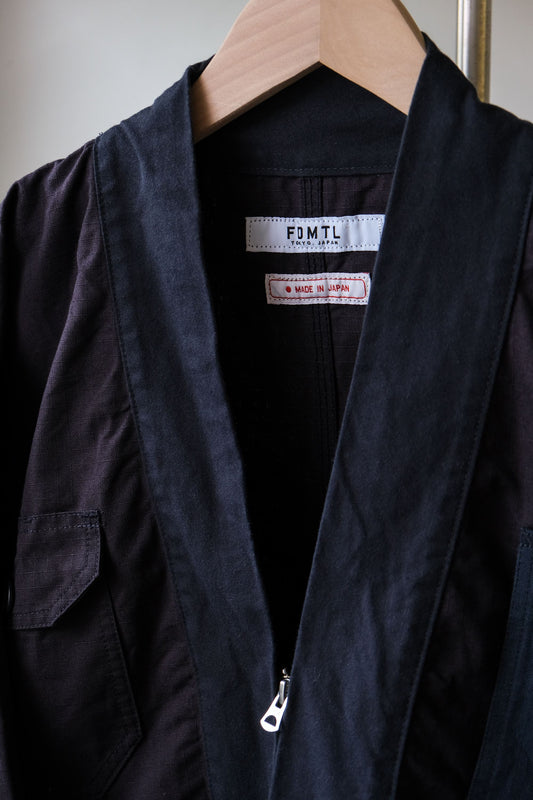 FDMTL Hoari Coat Kimono Jacket 日本藍染工藝品牌 抗撕裂布拉鍊道袍 日本製