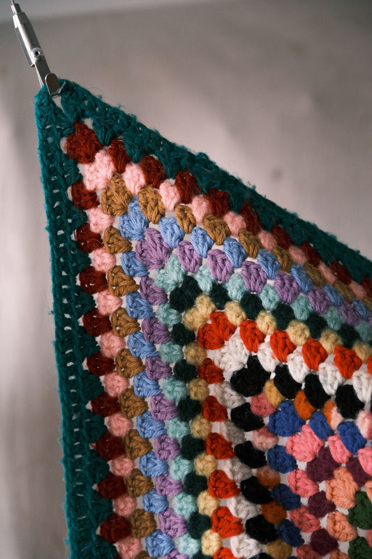 Handmade Crochet Throw Blanket Large Granny Square (product in Anemone Studio)