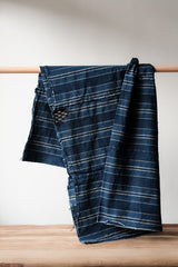 Vintage African Indigo Striped Fabric 非洲靛藍條紋古布 (深藍)