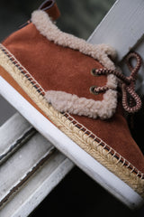 See By Chloe Shearing Espadrille Sneakers 棕褐色毛皮平底球鞋(商品在海葵工作室)