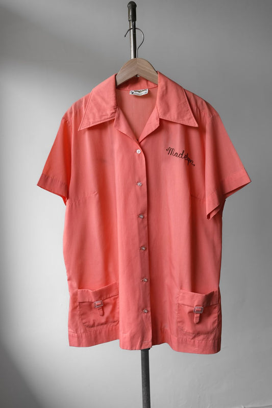 1960’s “King Louie” Dacron/Cotton Bowling Shirt （Chain Stitch & Print） 60年代古著保齡球襯衫 鎖鏈刺繡 / 印花