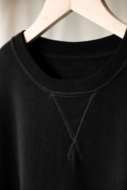 Porter Classic - PEACE COTTON CREW NECK - BLACK (products are available at Anemone Studio)