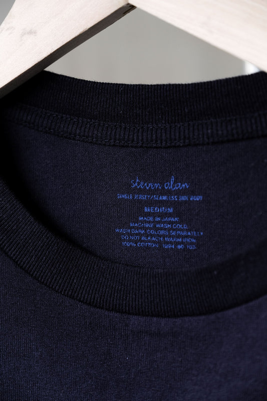 Steven Alan TUBE BODY LONG SLEEVE TEE New York designer brand blue and purple cotton long sleeves