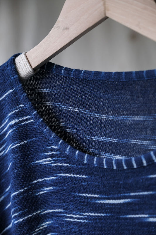 Porter Classic - KASURI KNIT LONG SLEEVE SHIRT - INDIGO (products are available at Anemone Studio)