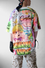 Hand Painted Tee 滿版塗鴉噴漆短T