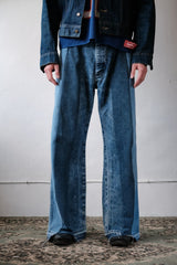 Ban Restructure Colorblock Wide-Leg Jeans (A)