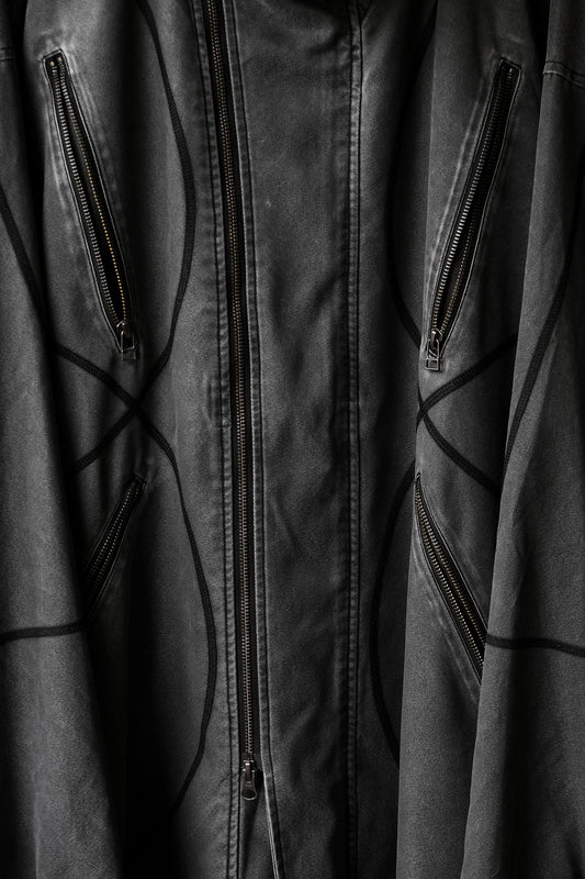WISDOM 22AW Pigment Dyed Coat - Black 台灣機能設計師品牌 長版立領大衣