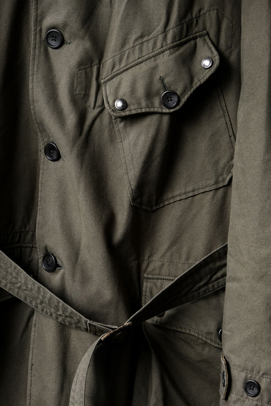 Engineered Garments Military Officer Coat Belted Japanese designer brand military coat made in the United States