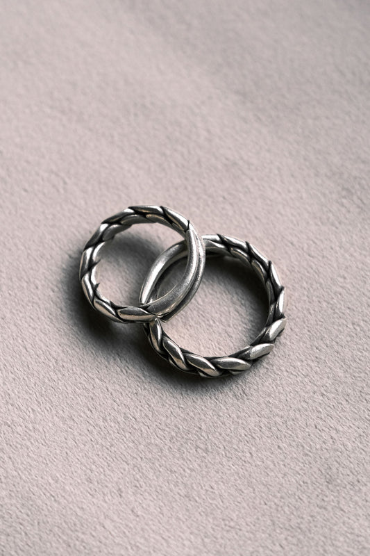 Chain sterling silver 999 ring