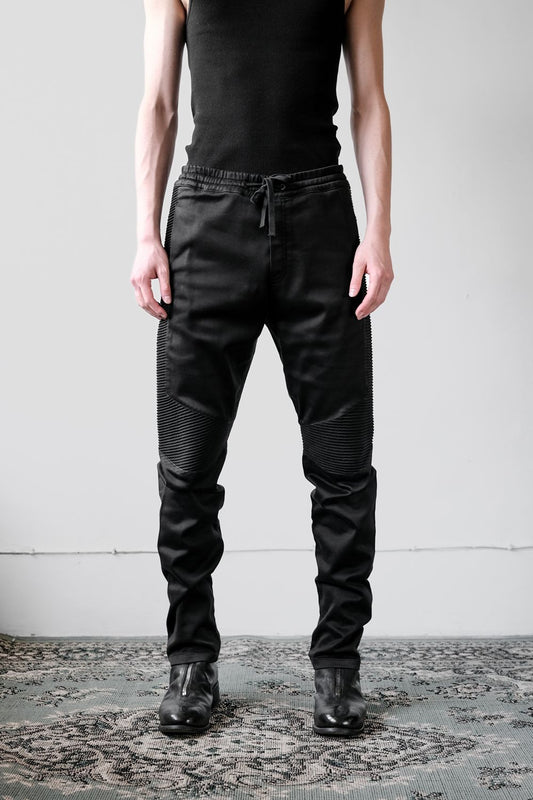 BALMAIN リブパネルバイカースウェットパンツ