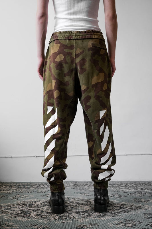 OFF-WHITE Diagonal Camo Sweat Pants 斑馬紋 迷彩縮口棉褲 葡萄牙製