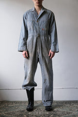 1940's Vintage “Headlight” Striped Work Coveralls