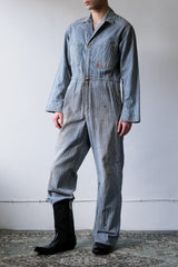 1940's Vintage “Headlight” Striped Work Coveralls