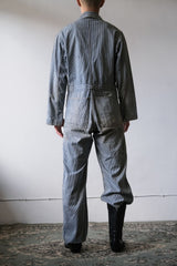 1940's Vintage “Headlight” Striped Work Coveralls