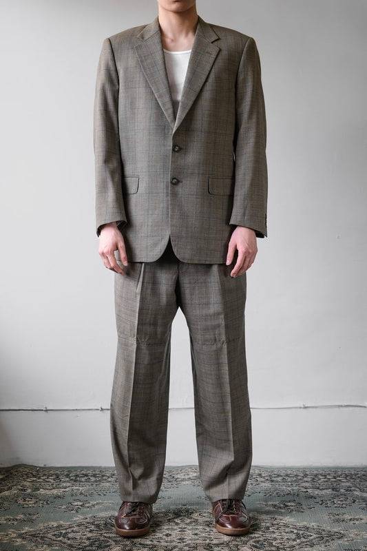 Lancas Gentleman Suit Set 淺棕格紋 單排扣成套西裝