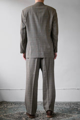 Lancas Gentleman Suit Set 淺棕格紋 單排扣成套西裝