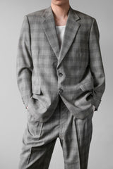 Lancas Gentleman Suit Set Light gray plaid single-breasted suit