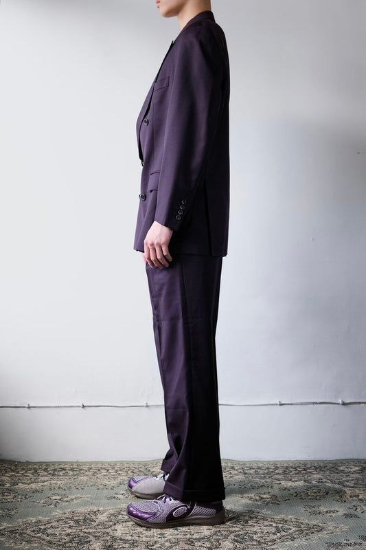 Pierre Cardin Suit Set 義大利品牌 紫色 雙排扣成套西裝