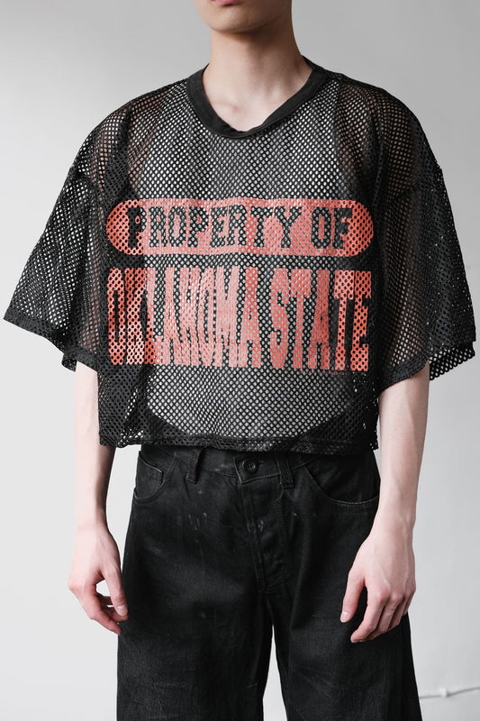 Red Oak Vintage Property of Oklahoma State Mesh Football Jersey American-made vintage cropped mesh football jersey