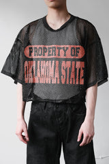 Red Oak Vintage Property of Oklahoma State Mesh Football Jersey American-made vintage cropped mesh football jersey