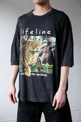 2000’s Vintage “Lifeline” Jaguar Print Tee 古著花豹動物印花短T