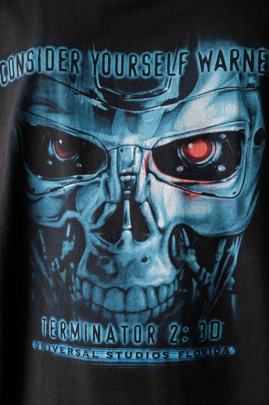 2000's Vintage Universal Studios TERMINATOR 2:3D Promo Tee Terminator 2 Vintage Movie Short T