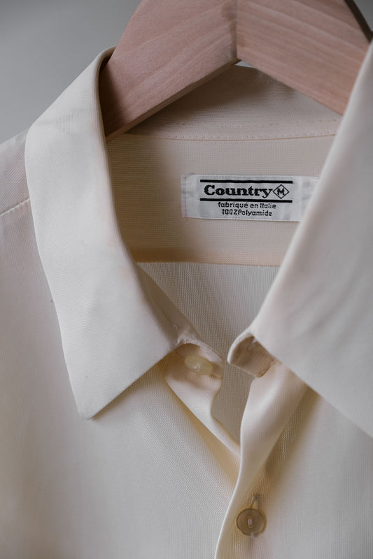 Vintage “Country” Polymade Shirt 復古人造纖維透膚襯衫
