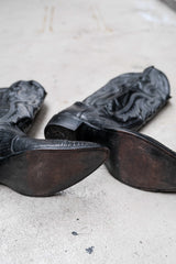 Tony Lama Black Lizard Embossed Leather Western Boots 黑色蜥蜴壓紋皮革西部靴美國製