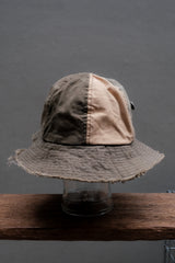 Custom Remake Distressed Canvas Bucket Hat 舊化 拼布 雙色 改製 帆布 漁夫帽