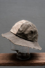 Custom Remake Distressed Canvas Bucket Hat 舊化 拼布 雙色 改製 帆布 漁夫帽